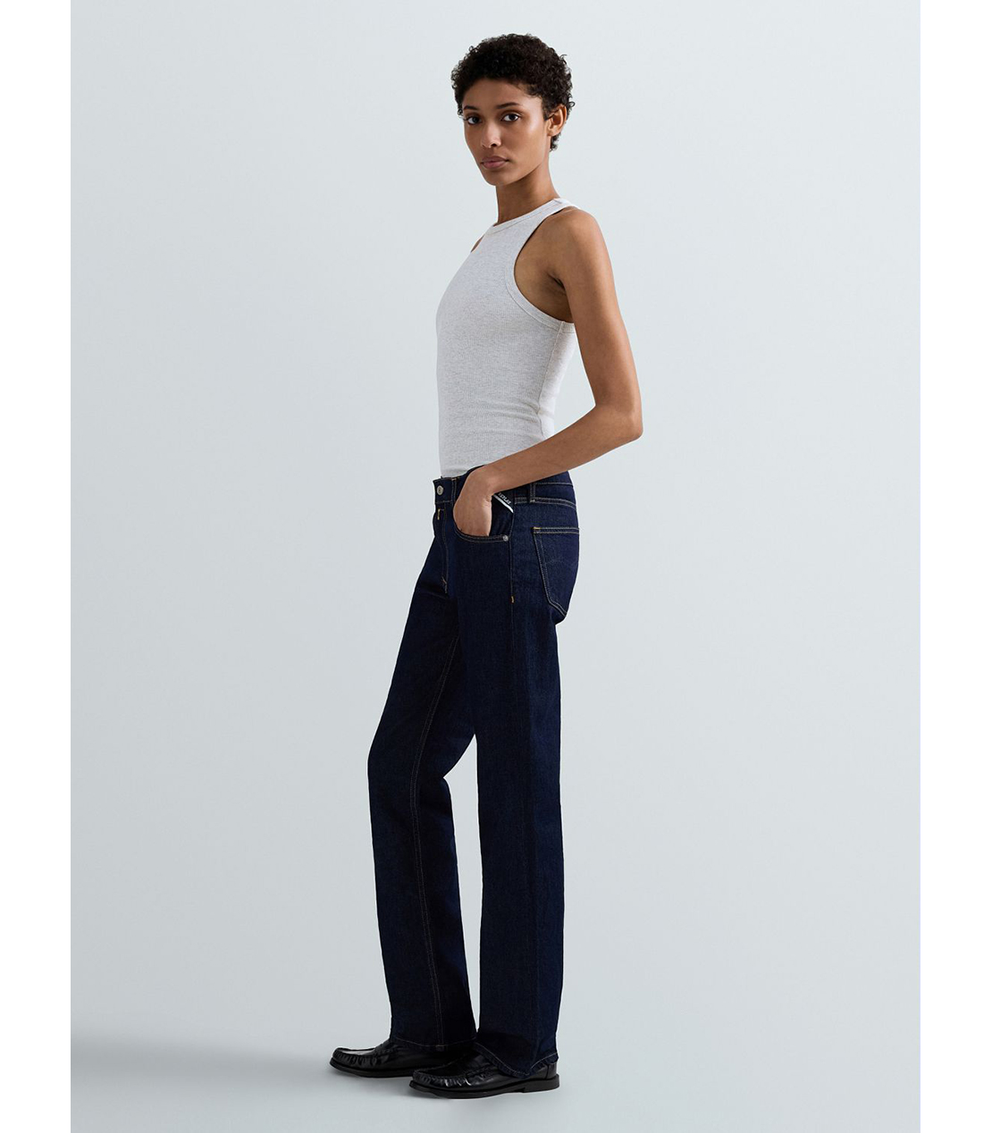 ストレートAKEME インディゴストレッチデニム 詳細画像 ダークブルー 4